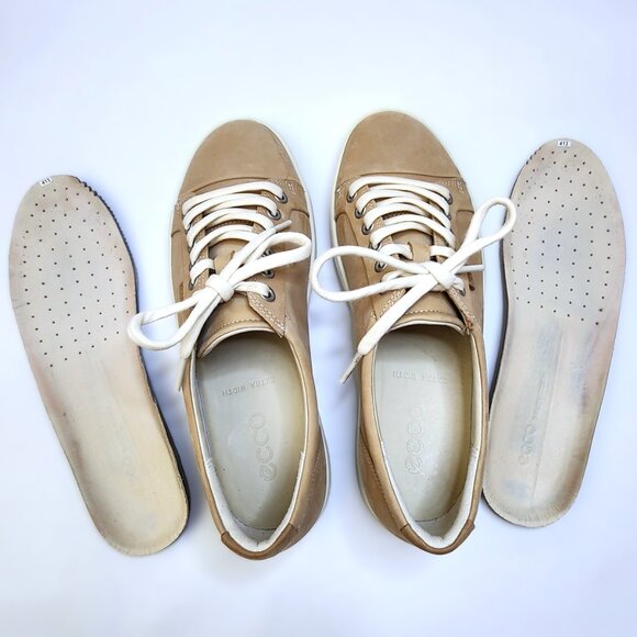 ECCO Soft 7 Shoes Womens 8.5 Tan Nubuck Leather Slip On Comfort Sneaker EU39 - Picture 9 of 9